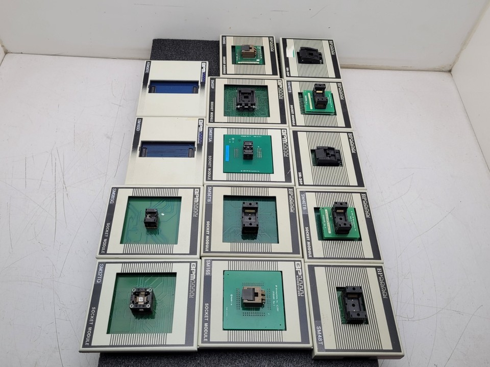 Lot of 14x BP Microsystems Socket Card Programmer Adapter SOIC Chip ...