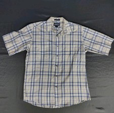 Vintage Mervyns Mens Collection Short Sleeve M Plaid Button Up Collared Shirt