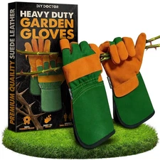 DIY Doctor Heavy Duty Gardening Gloves for Men, Thorn Proof Leather Garden Work