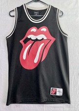Rolling Stones Tongue Logo Official #62 Basketball Style Jersey Mens Small 1962