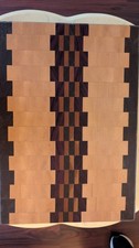 Large Handmade Cutting Board Wood End Grain Maple Walnut Cherry Purple Heart