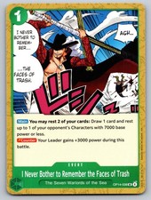 I Never Bother to Remember the Faces of Trash OP14-038  One Piece NM