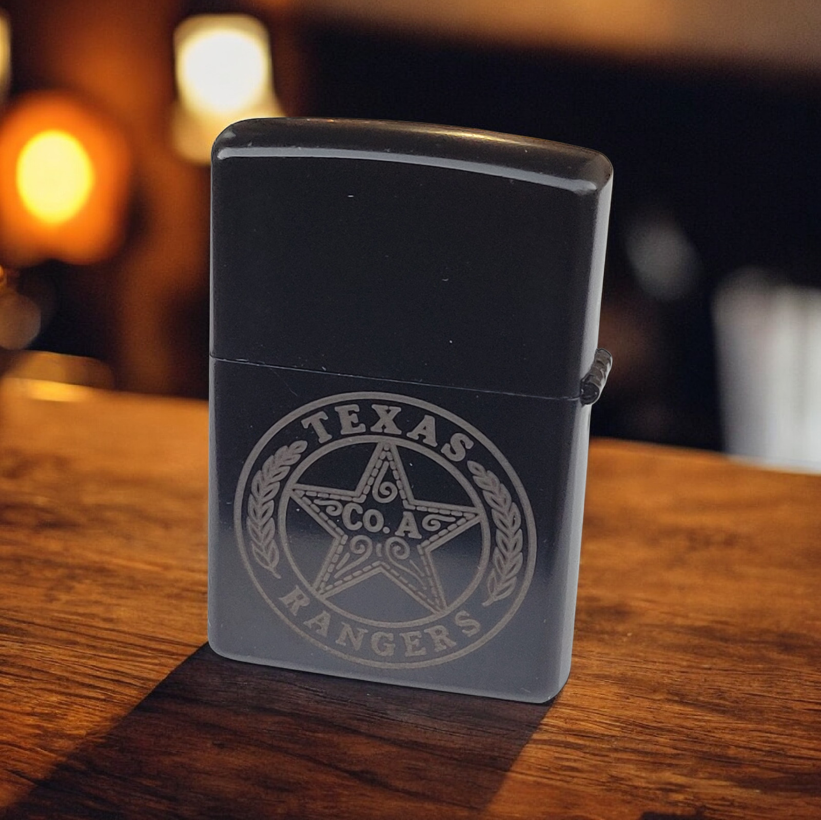 - Texas Rangers Company A Badge Engraved