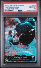 2025 ONE PIECE OP10 ROYAL BLOOD ALTERNATE ART 022 TRAFALGAR LAW PSA 10