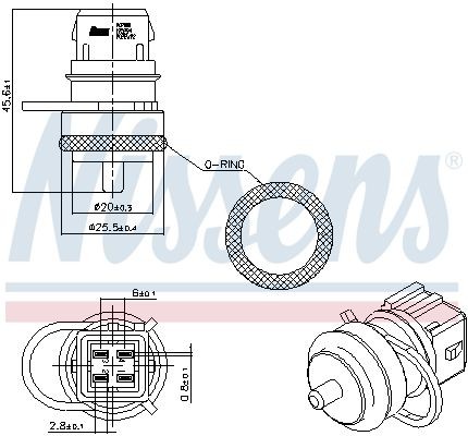 Nissens Sensor, KüHlmitteltemperatur 207000 FüR Dacia Mitsubishi-image