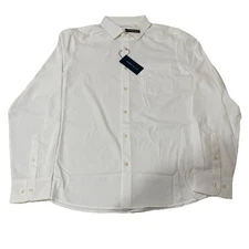 Perry Ellis Bright White Button-up Shirt Large
