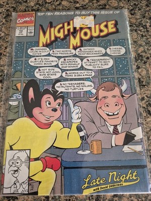 Mighty Mouse #10 Marvel Comics July 1991 Late Night with Davis Udderman Cover