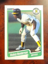 1990 Fleer Canadian Rickey Henderson #10 Oakland A's HOF LEGEND NM RARE 