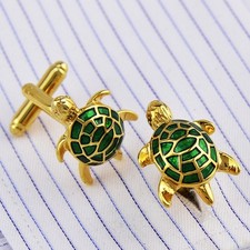 Sea Turtle Shape Men Cufflinks 1 Pair of Shirt Suit Cuff Links Jewelry Classic