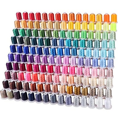 New brothread Embroidery Machine Thread Mega Kit 150 Colors Compatible with