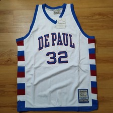 Terry Cummings DePaul Jersey #32 NWT Blue Demons Throwback Men’s Size 56 3XL NWT