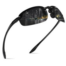 WISTON Sports Polarized Sunglasses for Men Women Tr90 Rimless Frame for Runni...