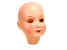 Vintage Zelluloid Puppenkopf, 5,5" / 14 cm, unbeschriftet, geschlossener Mund