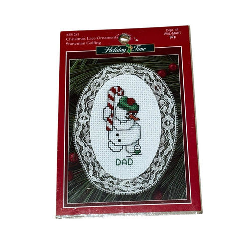 Lot 10 Holiday Christmas Cross Stitch Craft Kits Santa Cards Pillow Picture - Picture 8 of 11