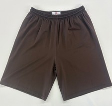 9 MOISTURE MANAGEMENT SHORTS-BROWN-XS