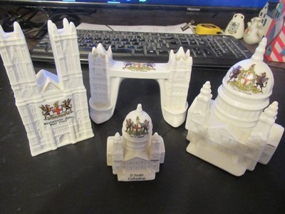 4 Crested China Buildings City of London St Pauls Westminster Tower Bridge VGC