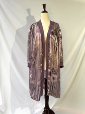 Lilac Women's Robe Fairycore Sheer Floral