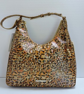 Brahmin Tabitha Leopard Cub Melbourne Embossed Leather Shoulder Bag NWT