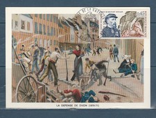 carte 1er jour Denfert Rochereau sière de Belfort bataille de 21 Dijon 1971