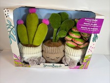 NIB Greenhouse by RUSS / Potted Plant Flowers Plush Set 3-Pack / New In Box