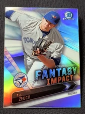 2016 Bowman Chrome REFRACTOR FANTASY IMPACT T.J. Zeuch item 1