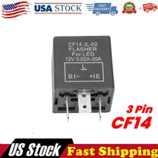 3-Pin New Car Flasher Relay Fix LED Light Turn Signal Hyper Flash CF14 JL-02 US