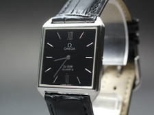 [Near MINT] Omega De Ville 1365 Roman Quartz Black Dial Square Men's From JAPAN