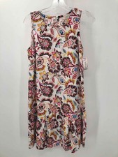 Pre-Owned Loft Ivory Size 6 Short Sleeveless Dress