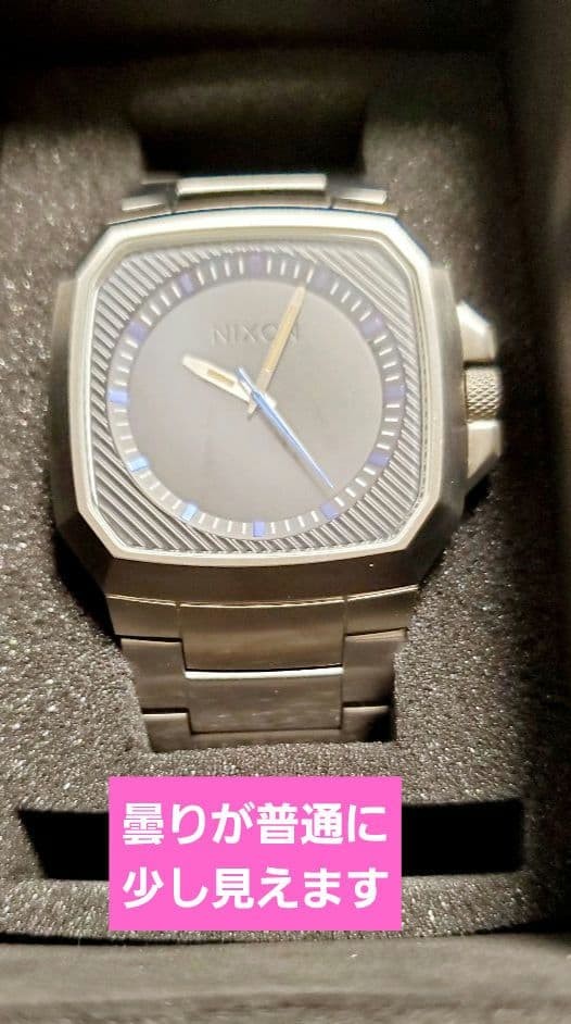 NIXON Deck Midnight GT A308 1529 Watch Mens Silver Band Deep Navy 