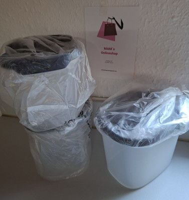 Tupperware One Touch Set  Vorratsdose Deckel schwarz/ 2x 810 ml / 1 x1,1 Ltr.