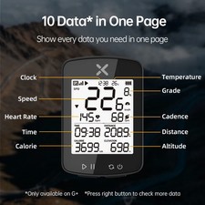 XOSS G2 Plus Bike Computer Wireless GPS Cycling Speedometer ANT   