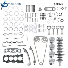 Engine Rebuild Overhaul Kit Crankshaft Rods Timing For Toyota Camry 2AZ-FE 2.4L