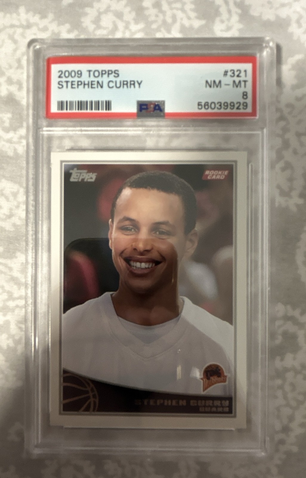 2009-10 Topps - Stephen Curry #321 (RC) Rookie Card #321 PSA 8 Warriors