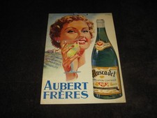 ancienne plaque en tôle publicité vin blanc muscadet en très bon état bar à vin