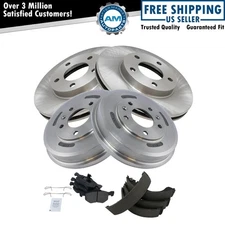 Front & Rear Brake Pad & Rotor Kit Semi-Metallic For Ford Mazda Mercury