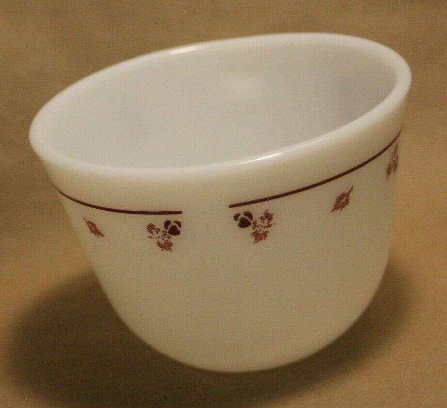 Burgundy Rose White Milk Glass Teacup Cup Vintage Discontinued Corning Corelle eBay