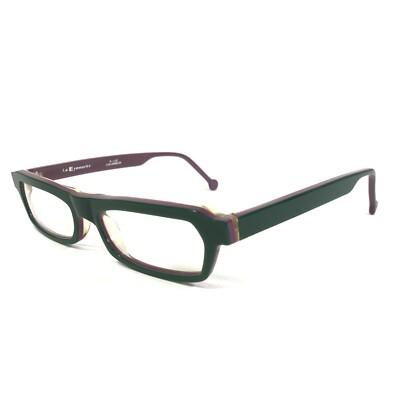 Vintage la Eyeworks Eyeglasses Frames BEEKO 929 Green Purple Rectangle 48-17-135