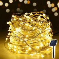 Solar Lichterkette Beleuchtung 100 Led Kupferdraht Party Garten AußEn Warmweiß