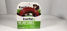 EVERPET TIE OUT CABLE 20FT LENGTH FOR DOGS UP TO 60 LBS 