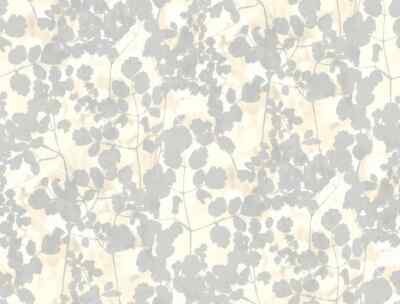 Candice Olson York NA0520 Pressed Leaves Cream and Gray Wallpaper
