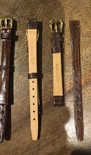 10mm Xlong genuine Teju lizard brown watch band ladies made by Kreisler
