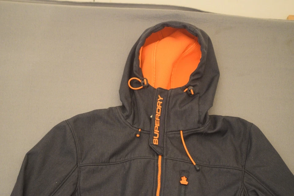 Superdry Original Windtrekker Japan Jacket Mens Size Small Gray Orange Hooded - Image 2 of 4