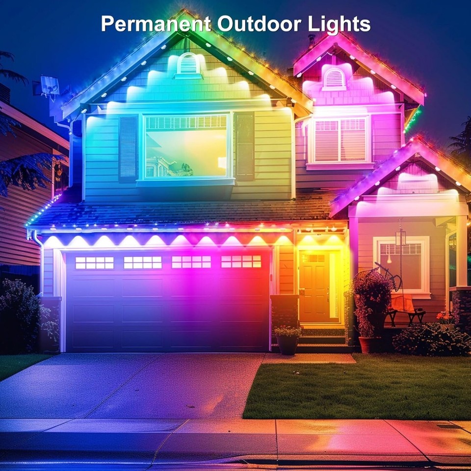 150FT Permanent Outdoor Lights Waterproof, Eaves Lights with Control