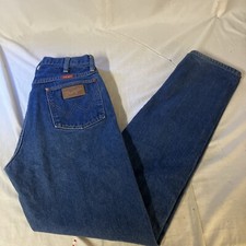 Wrangler Womens Denim Mom Jeans Blue High Waist Size 11 29W 34L USA Made 14MWZG