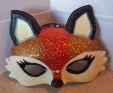 CASE of 8 Glitter FOX MASKS Masquerade Mardi Gras Halloween Costume Accessory