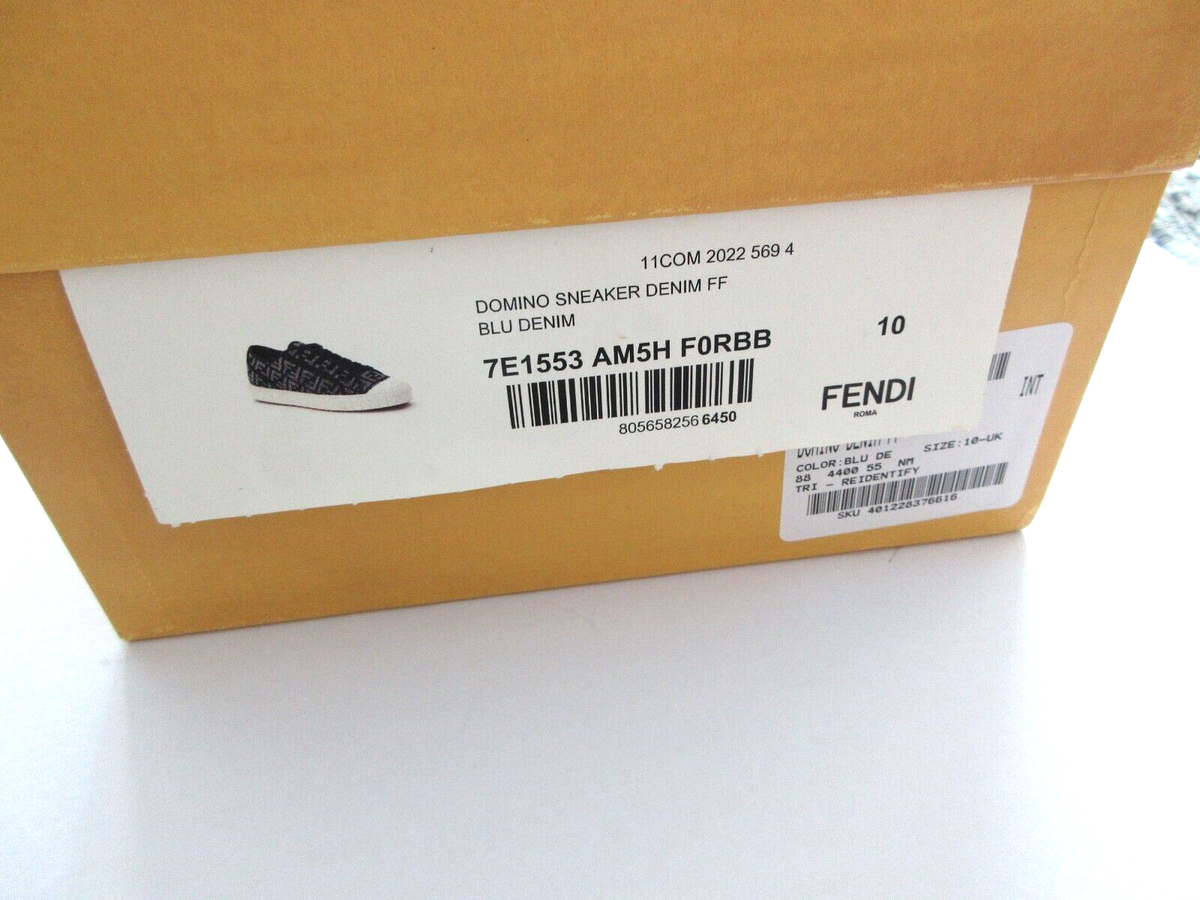 Fendi Men's Domino FF-Denim Low Top Sneakers US 11 UK 10 | eBay
