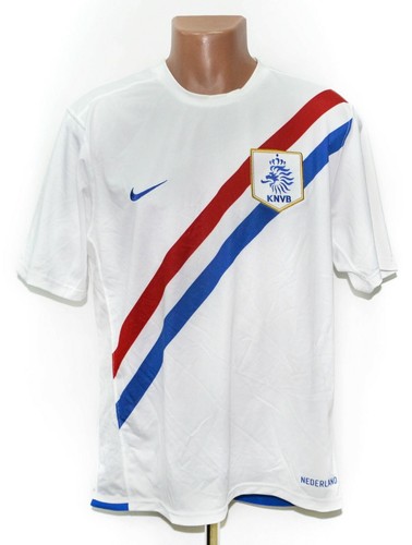 HOLLAND NATIONALMANNSCHAFT 2006/2008 AUSWÄRTS FUSSBALLTRIKOT NIKE GRÖSSE L ERWACHSENE