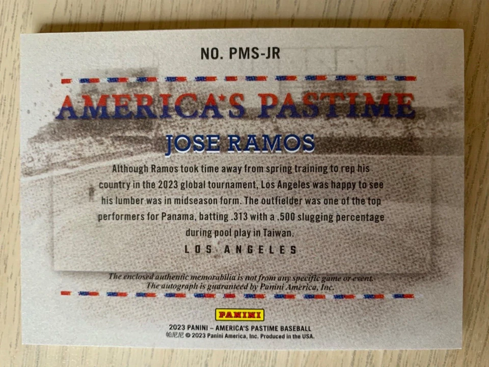 2023 Panini Chronicles AP patch auto JOSE RAMOS #ed 23/25! Los Angeles Dodgers - Image 2 of 2