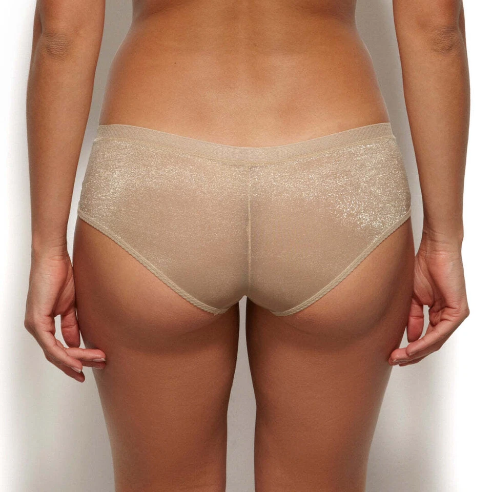 Pantalones Cortos Gossard Brillo Transparente Ver a Través Panty Tiro Medio Nueva Lencería Desnuda 6274 Foto 2 de 4