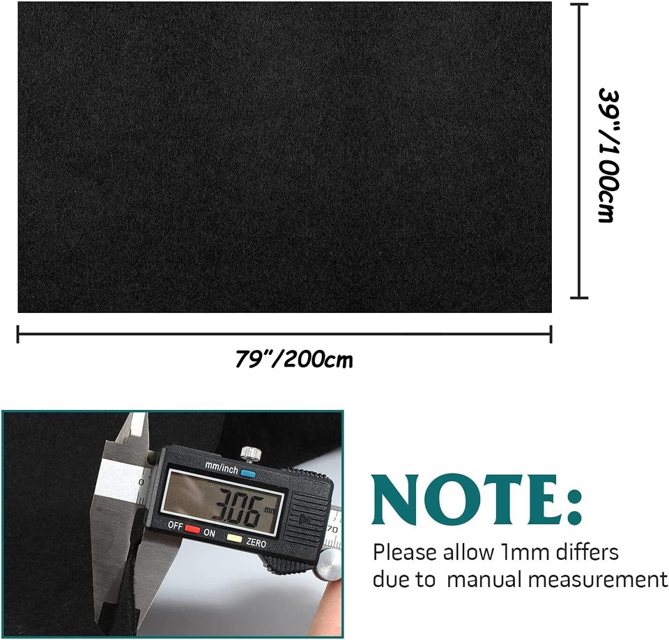 157" ?? 39" Mid Grey Speaker Box Carpet Auto Underfelt Carpet Resists